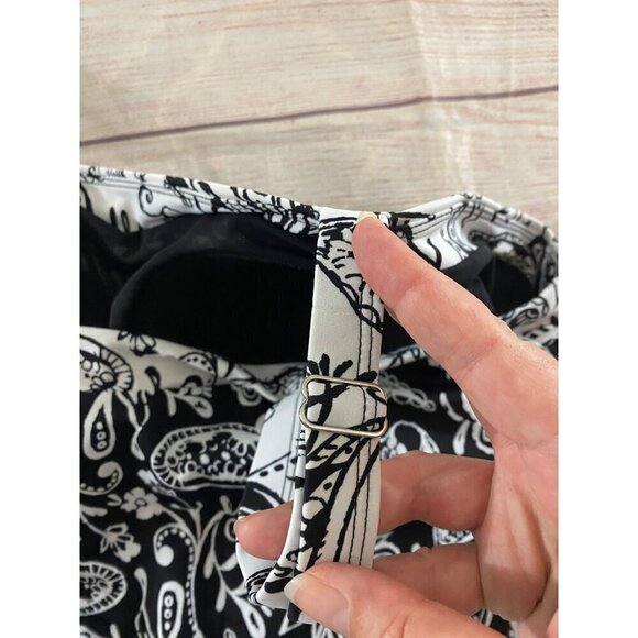 Swimsuits For All Women's Black Paisley Print Tankini - 20 - Picture 8 of 13